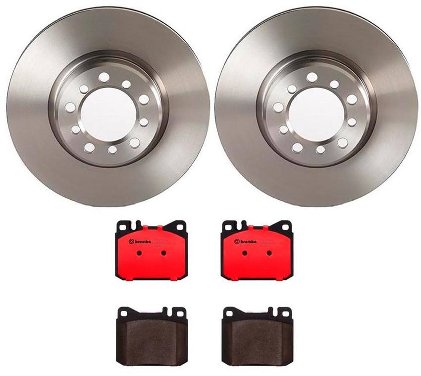 Mercedes Brakes Kit - Brembo Pads and Rotors Front (300mm) (Ceramic) 126421051264 - Brembo 3023867KIT